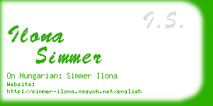 ilona simmer business card